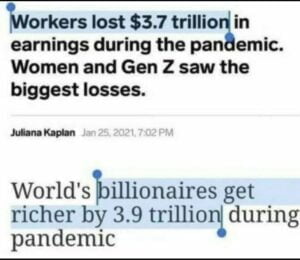 Read more about the article The Pandemic was the biggest bank daylight robbery in history.