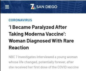 Read more about the article The story of a young woman who got paralyzed after taking the first dose of the Moderna vaccine.