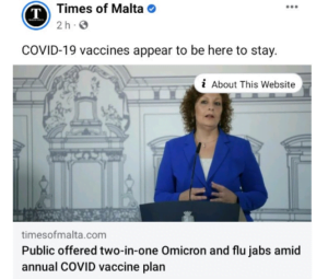 Read more about the article While the Local Health Authorities have now announced the offer of two jabs on the same day  the media forgot to tell the public that back in 2017  it had reported a season of severe flu.