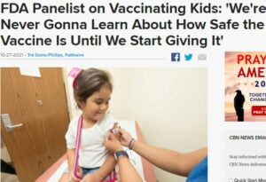 Read more about the article Dr Eric Rubin,  an FDA member  admits that it won’t be clear whether vaccinating children against Covid-19 is safe until the shots are widely administered.