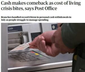 Read more about the article How the British consumers are retaliating against the push for a cashless society. (2)