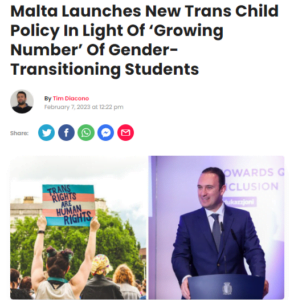 Read more about the article Clifton Grima  wearing the mitre of the Woke  is working hard to groom our kids and spread the gospel of transgender ideology in our educational system.