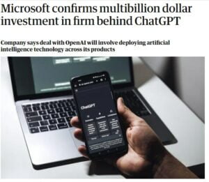 Read more about the article ChatGPT will remain available with Microsoft’s investment of $10 billion in it after cutting 10 000 human jobs.