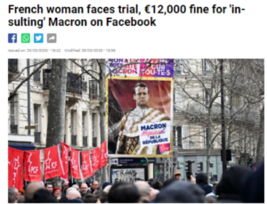 Read more about the article A French woman will be put on trial for insulting Macron on her Facebook page.