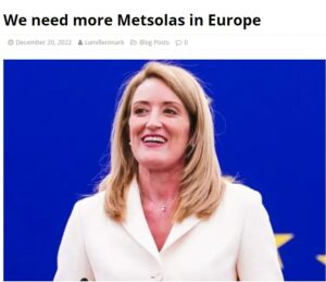 Read more about the article What is the true reason as to why Mark Camilleri wrote that we need more people like Metsola?