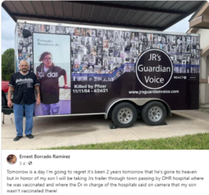 Read more about the article The case of Ernesto Ramirez Jr – his father  Ernest Borrado Ramirez is speaking out against the deadly Covid-19 vaccines.