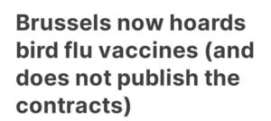 Read more about the article Is the EU hoarding avian flu vaccines for humans?