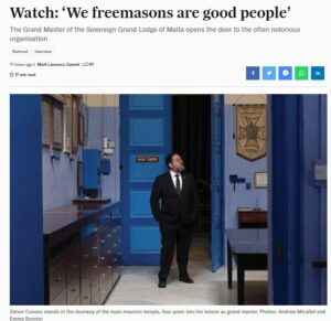 Read more about the article The Times of Malta and Simon Cusens did not manage to convince me that Freemasons are not involved in Daphne Caruana Galizia’s assassination