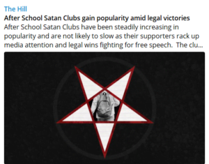 Read more about the article As a result of legal victories  after-school Satan Clubs are becoming more popular