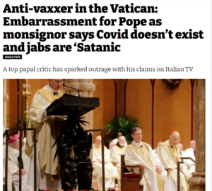 Read more about the article Cardinal Vigano vehemently and openly criticised the Vatican for advocating the Covid-19 vaccines, which he describes as the work of Satan