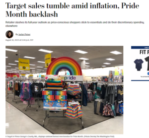 Read more about the article Target, the retailer which promoted Pride clothing with an image of Satan had its first quarterly sales drop