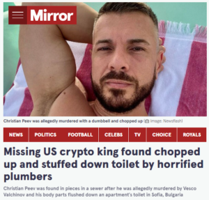Read more about the article The murder of another crypto mogul – that of Christian Peev