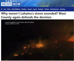 Read more about the article The wildfires in Lahaina, Maui – questions this site poses to the readers – part three