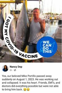 Read more about the article Mike Portillo died suddenly. He was vaccinated with the Covid-19 vaccine