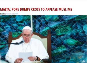 Read more about the article When Pope Francis came to Malta and removed the cross from the podium so not to offend Muslims