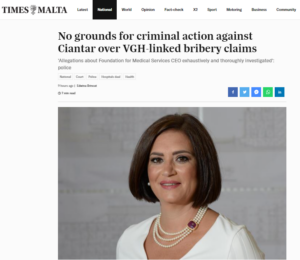 Read more about the article Was there another obstruction of justice in the fact that Carmen Cianter was cleared of alleged bribery allegations?