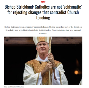 Read more about the article Bishop Strickland warns of the dangers of the Synod on Synodality to the Catholic faith ahead of the October meeting of bishops and laity