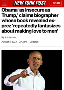 Read more about the article Barack Obama’s biographer, David Garrow, confirmed in his book that Obama ‘repeatedly fantasizes about making love to men’