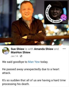 Read more about the article Man Yew passed away suddenly. He was vaccinated with the Covid-19 vaccine