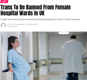 Read more about the article Uk Health Secretary Steve Barclay is banning trans patients from female hospital wards in the UK