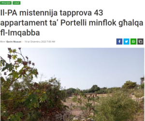 Read more about the article Another Maltese field will be destroyed so that we continue to be ‘adorned’ with the property monster