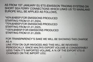 Read more about the article As from January 2024, the cost of living in Malta will get much higher due to the eco-tax imposed on freight companies