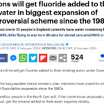 The British government is planning to poison more Britons with fluoridated water