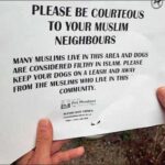 Canadians of Pitt Meadows are asked to keep their dogs away from the Muslims who live in the community